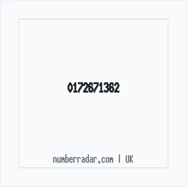 Reverse number check for +44 172671362 — who called me?