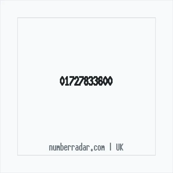 Reverse number check for +44 1727 833600 — who called me?