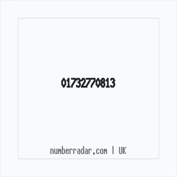Reverse number check for +44 1732 770813 — who called me?