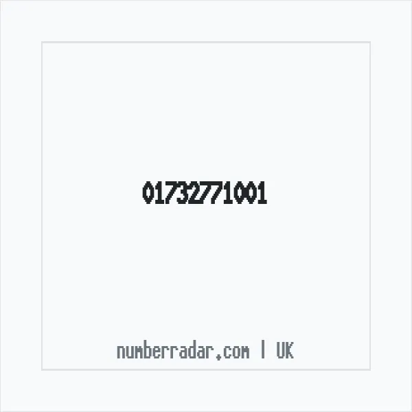 Reverse number check for +44 1732 771001 — who called me?