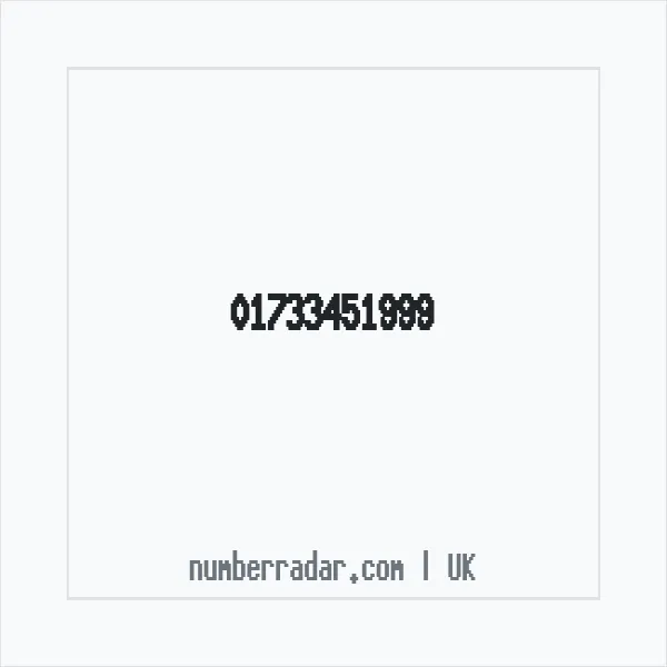Reverse number check for +44 1733 451999 — who called me?