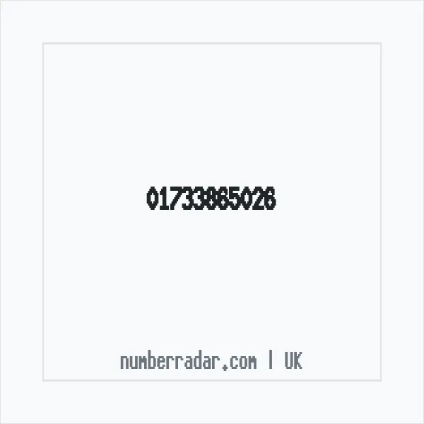Reverse number check for +44 1733 865026 — who called me?