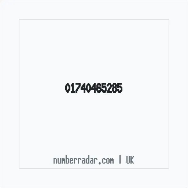 Reverse number check for +44 1740 465285 — who called me?