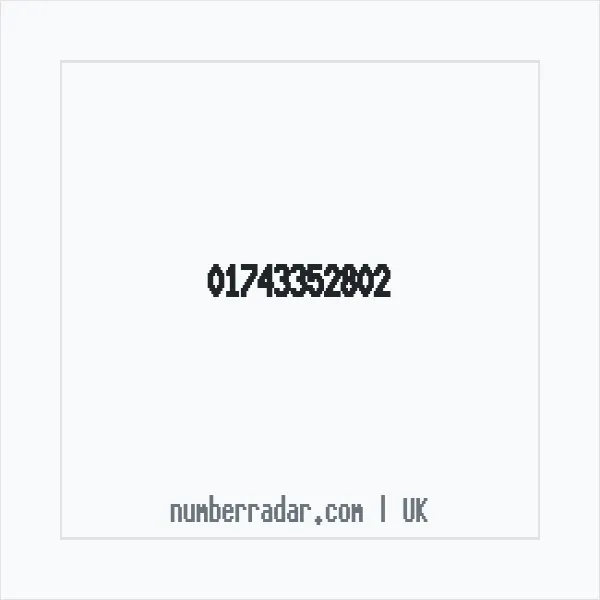 Reverse number check for +44 1743 352802 — who called me?