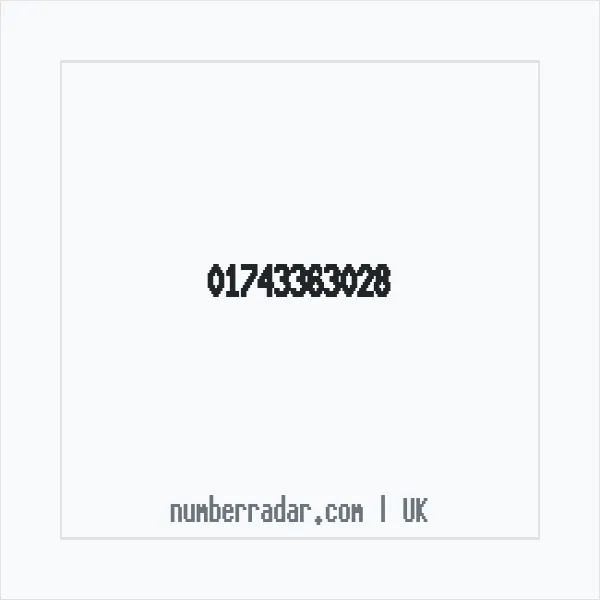 Reverse number check for +44 1743 363028 — who called me?