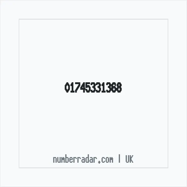 Reverse number check for +44 1745 331368 — who called me?