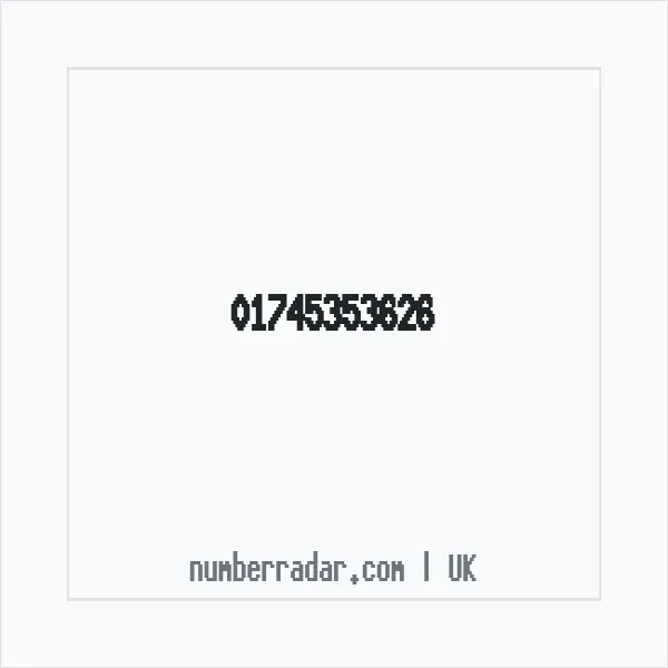 Reverse number check for +44 1745 353626 — who called me?