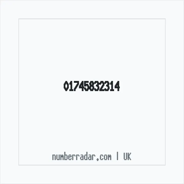 Reverse number check for +44 1745 832314 — who called me?