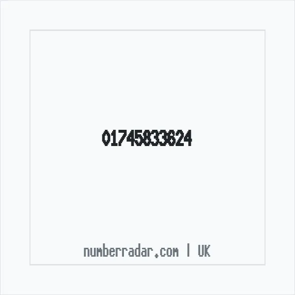 Reverse number check for +44 1745 833624 — who called me?