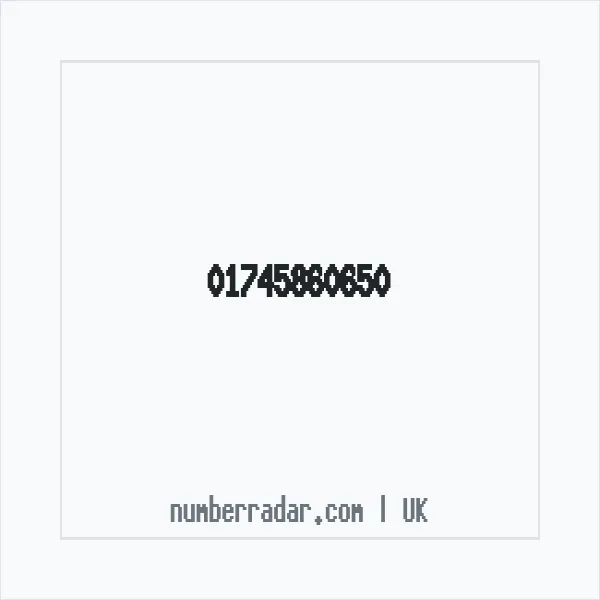 Reverse number check for +44 1745 860650 — who called me?
