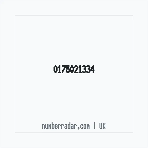 Reverse number check for +44 175021334 — who called me?