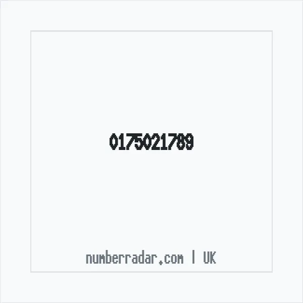 Reverse number check for +44 175021789 — who called me?