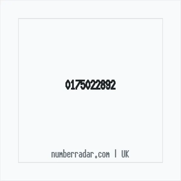 Reverse number check for +44 175022892 — who called me?
