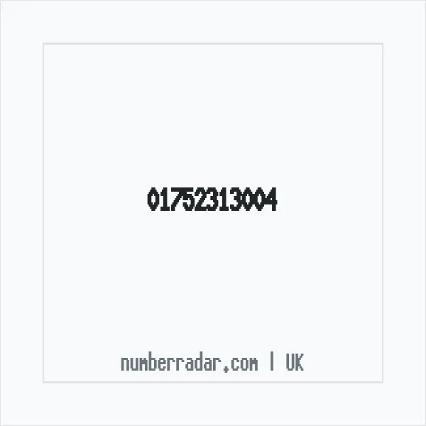 Reverse number check for +44 1752 313004 — who called me?