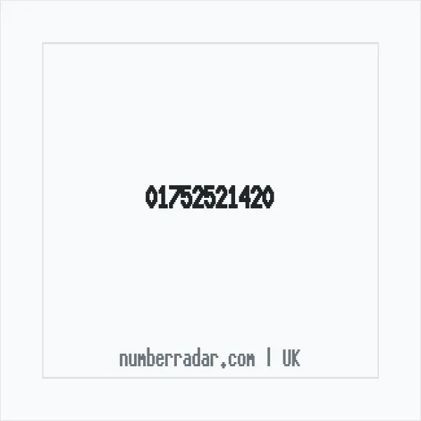 Reverse number check for +44 1752 521420 — who called me?