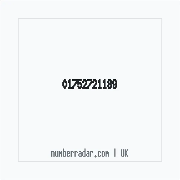 Reverse number check for +44 1752 721189 — who called me?