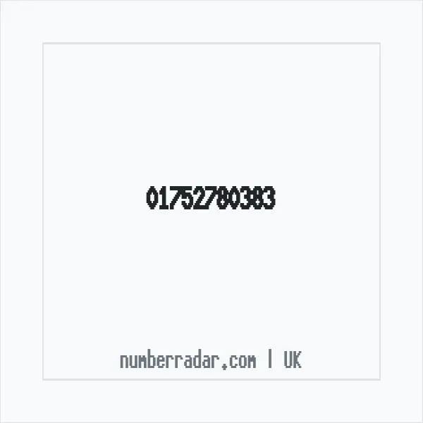 Reverse number check for +44 1752 780383 — who called me?