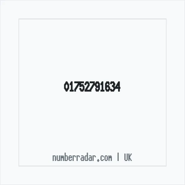 Reverse number check for +44 1752 791634 — who called me?