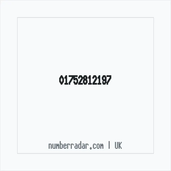 Reverse number check for +44 1752 812197 — who called me?