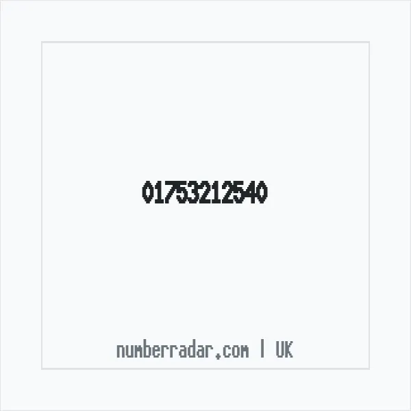 Reverse number check for +44 1753 212540 — who called me?