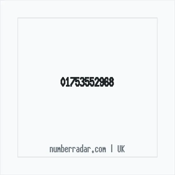 Reverse number check for +44 1753 552968 — who called me?