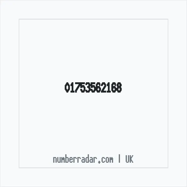 Reverse number check for +44 1753 562168 — who called me?