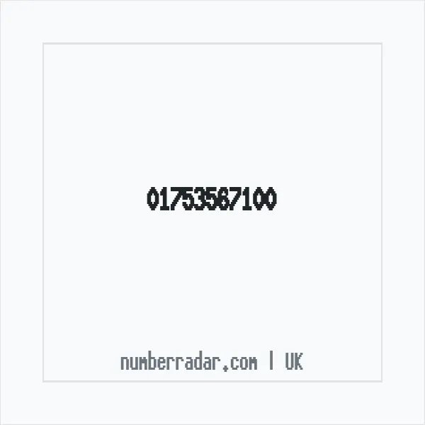 Reverse number check for +44 1753 567100 — who called me?