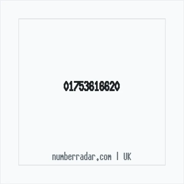 Reverse number check for +44 1753 616620 — who called me?