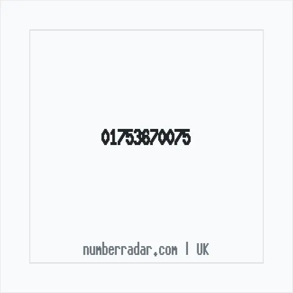Reverse number check for +44 1753 670075 — who called me?