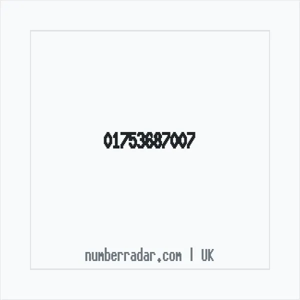 Reverse number check for +44 1753 687007 — who called me?