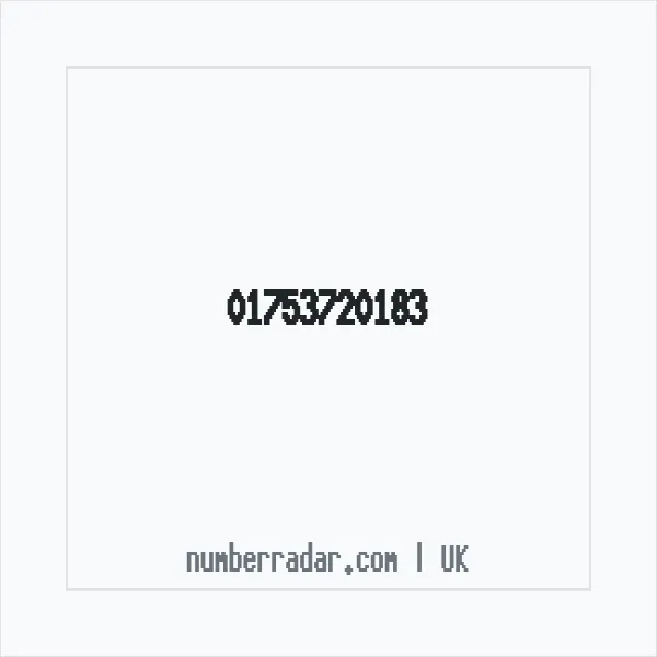 Reverse number check for +44 1753 720183 — who called me?