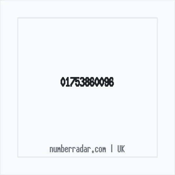 Reverse number check for +44 1753 860096 — who called me?