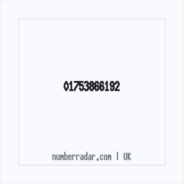 Reverse number check for +44 1753 866192 — who called me?