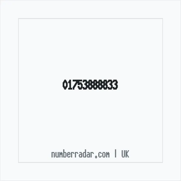 Reverse number check for +44 1753 888833 — who called me?