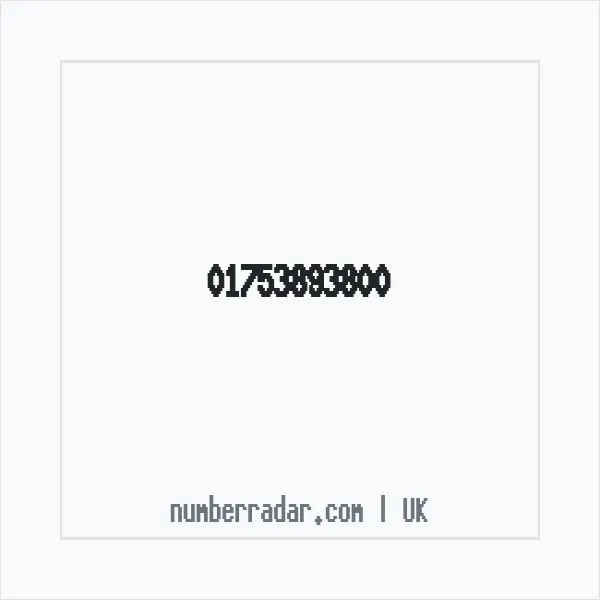 Reverse number check for +44 1753 893800 — who called me?