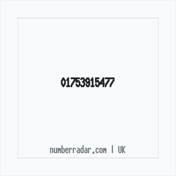 Reverse number check for +44 1753 915477 — who called me?
