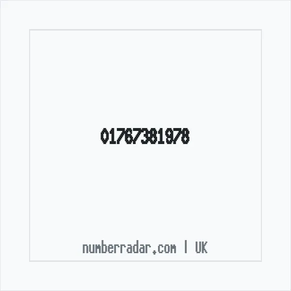 Reverse number check for +44 1767 381978 — who called me?