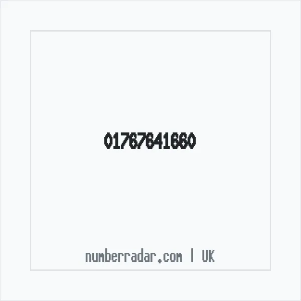 Reverse number check for +44 1767 641660 — who called me?