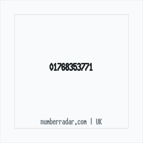 Reverse number check for +44 1768 353771 — who called me?