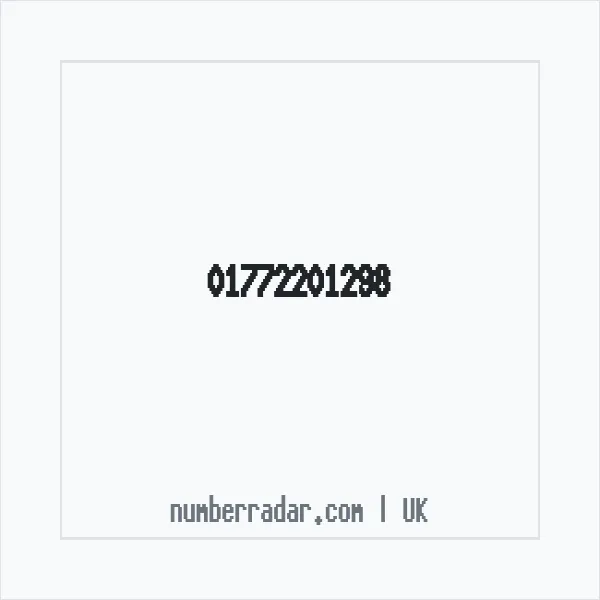 Reverse number check for +44 1772 201298 — who called me?