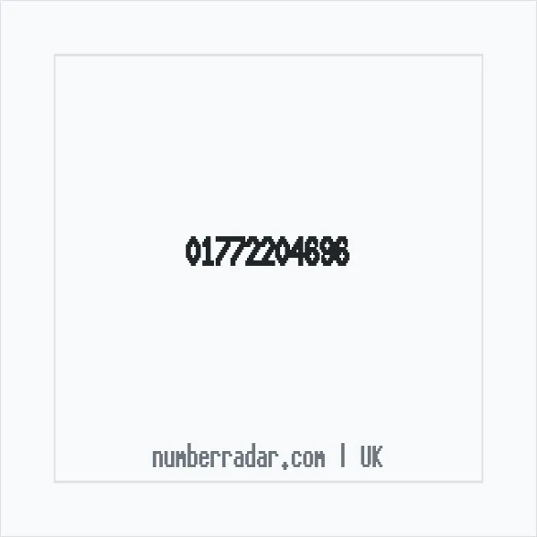Reverse number check for +44 1772 204696 — who called me?