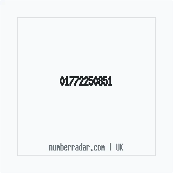 Reverse number check for +44 1772 250851 — who called me?