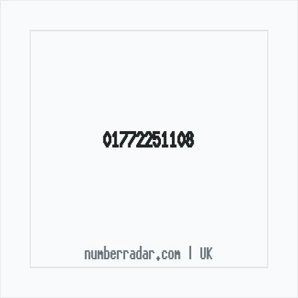 Reverse number check for +44 1772 251108 — who called me?