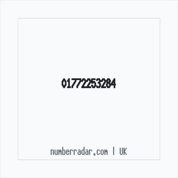 Reverse number check for +44 1772 253284 — who called me?