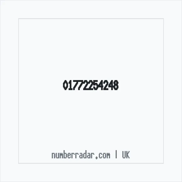 Reverse number check for +44 1772 254248 — who called me?