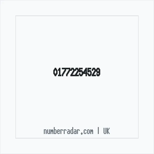 Reverse number check for +44 1772 254529 — who called me?
