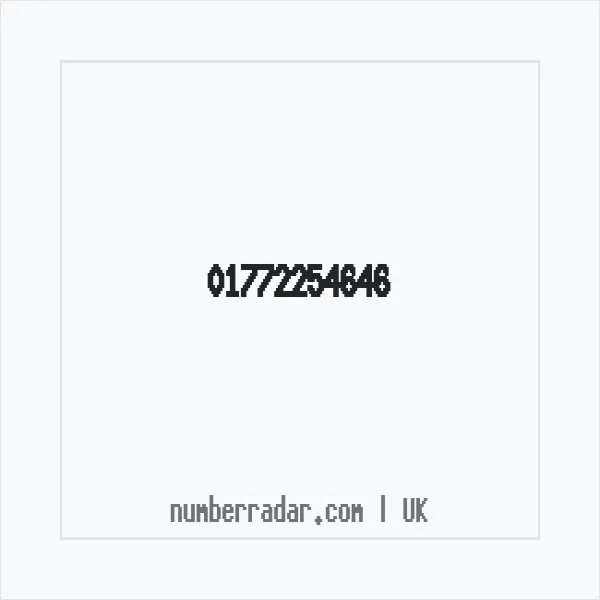 Reverse number check for +44 1772 254646 — who called me?