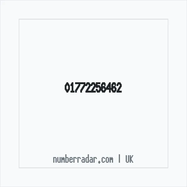Reverse number check for +44 1772 256462 — who called me?