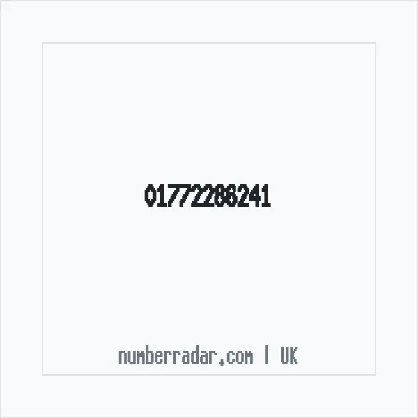 Reverse number check for +44 1772 286241 — who called me?