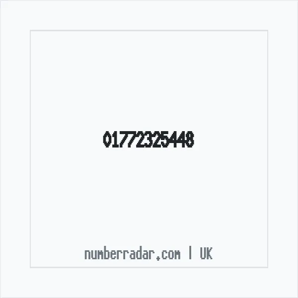 Reverse number check for +44 1772 325448 — who called me?